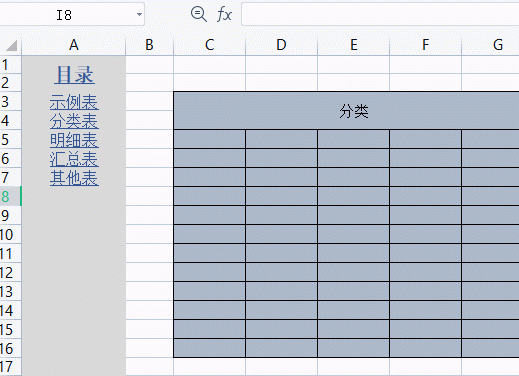 Excel表格目录如何制作，表格目录制作操作方法图解