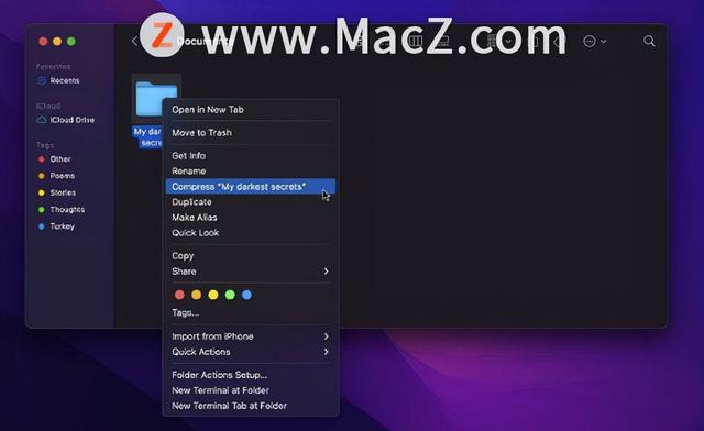 mac电脑怎样新建压缩包，mac电脑创建ZIP文件教程